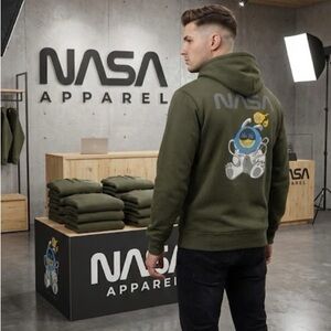 NASA Apparel Green Hoodie